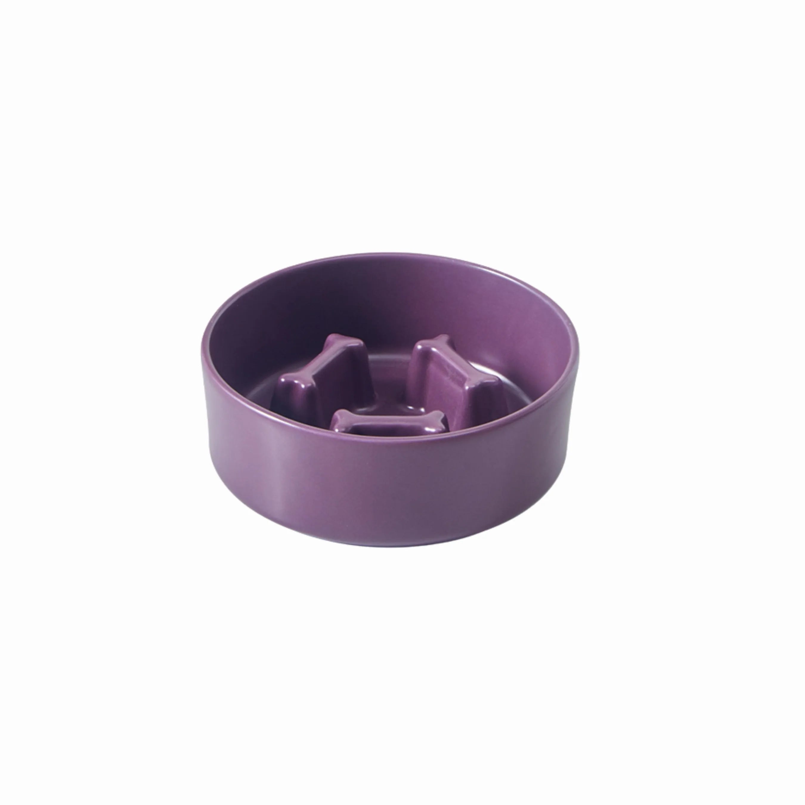 BonaFide Feast Ceramic Slow Feeder :  Bone Edition Plum - YMOAs